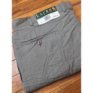 NWT Ralph Lauren Mens 42x30 Wool Cashmere‎ Black White Plaid Dress Pants READ
